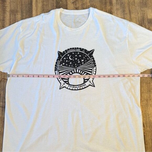 Slow Loris Time Dial Graphic Tee Shirt Moon Stars Sun White Size 3X Large - Picture 7 of 9
